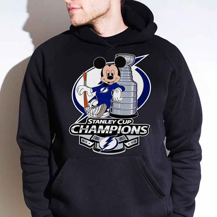 Mickey mouse mashup Tampa Bay Lightning Stanley Cup Champions 2021 t-shirt hoodie