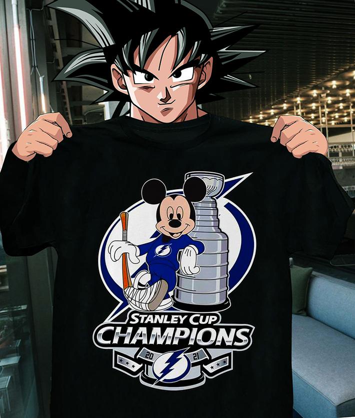 Mickey mouse mashup Tampa Bay Lightning Stanley Cup Champions 2021 t-shirt shirt
