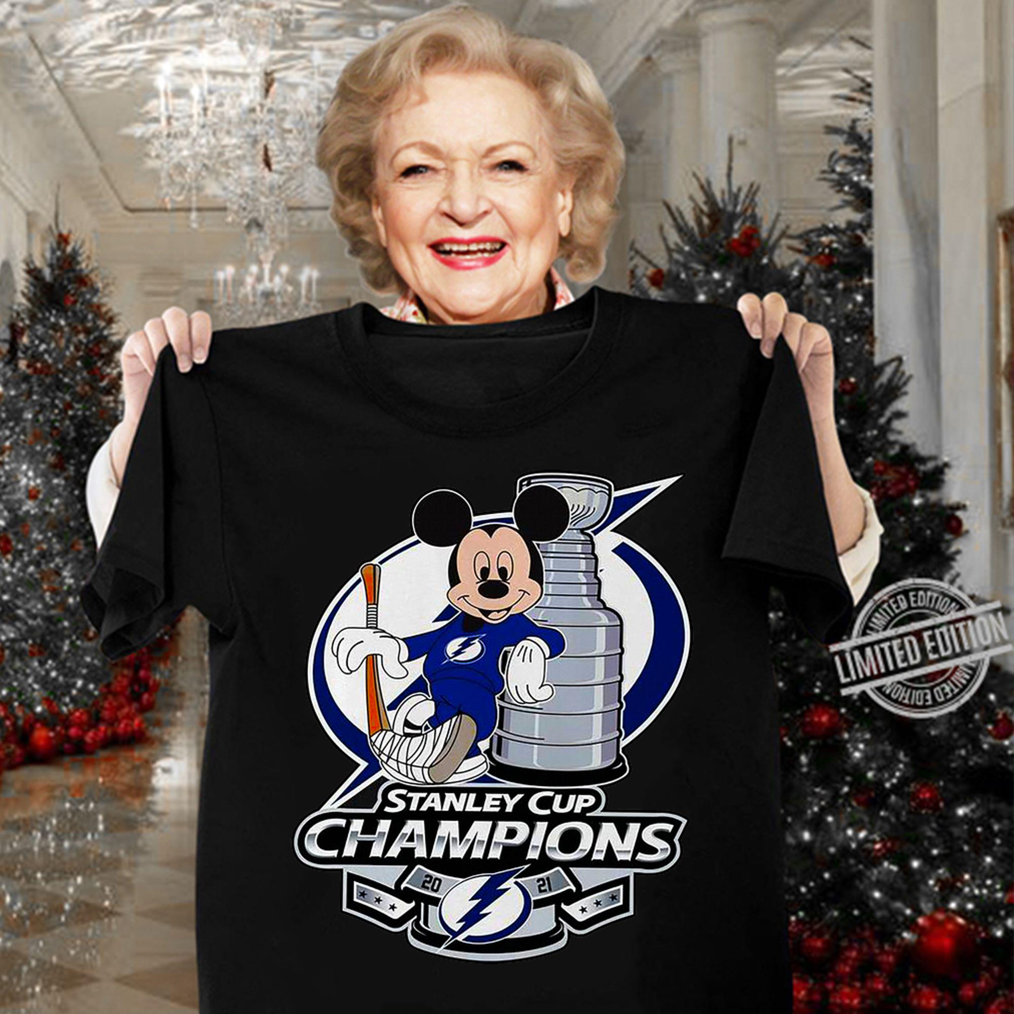 Mickey mouse mashup Tampa Bay Lightning Stanley Cup Champions 2021 t-shirt woman shirt
