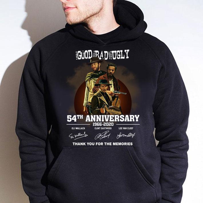 The Good The Bad And The Ugly 54th anniversary 1966-2020 signatures thank you for the memories t-shirt hoodie
