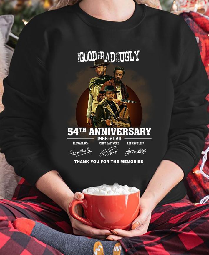 The Good The Bad And The Ugly 54th anniversary 1966-2020 signatures thank you for the memories t-shirt sweatshirt