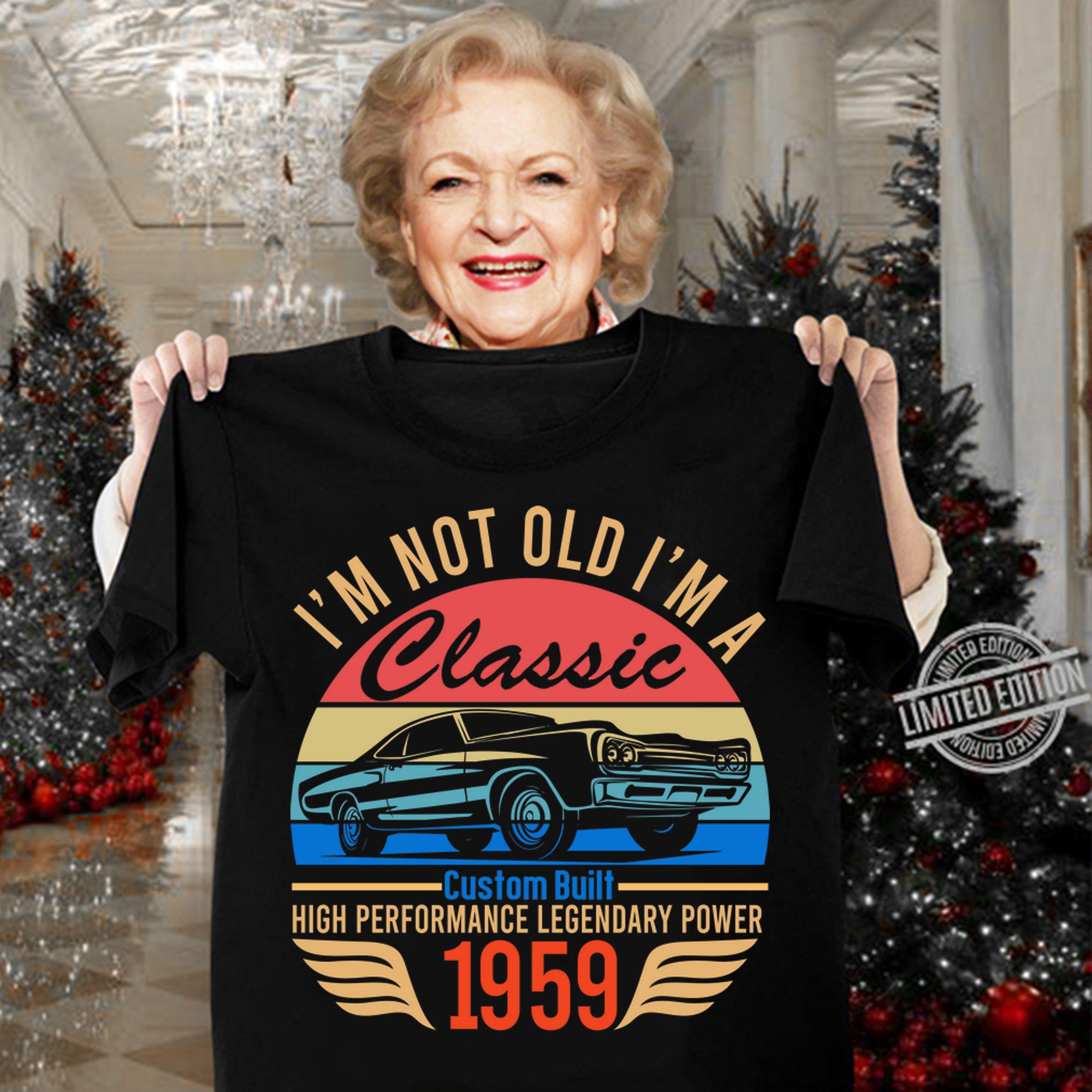 Vintage I'm Not Old I'm A Classic Custom Built Chevrolet Impala 1959 t-shirt woman shirt