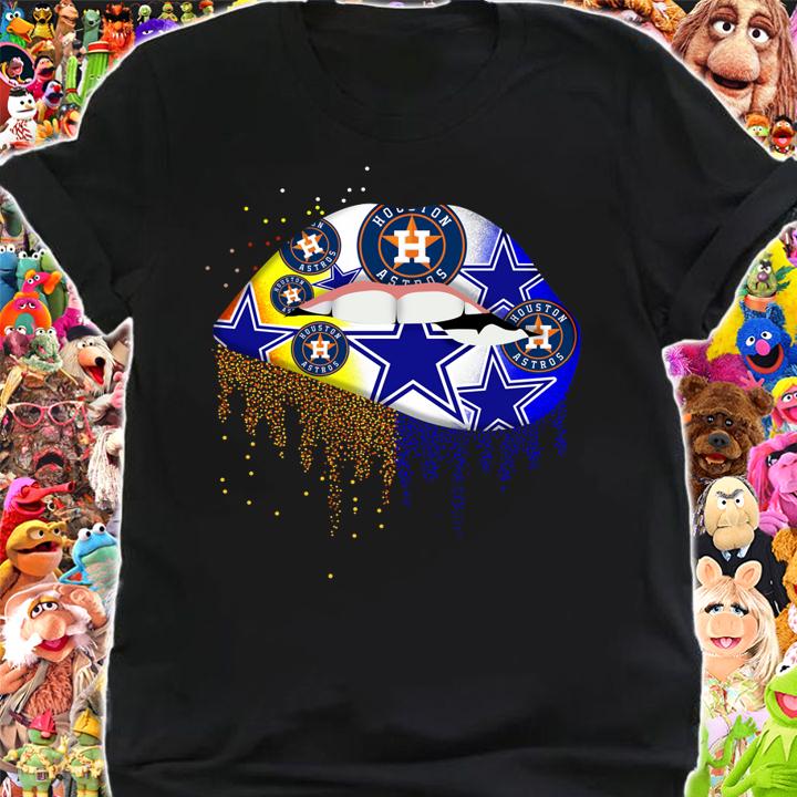 Houston Astros and Dallas Cowboys lip t-shirt shirt
