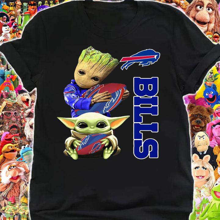 Baby Yoda And Groot Hug Rugby Buffalo Bills 2021 t-shirt shirt