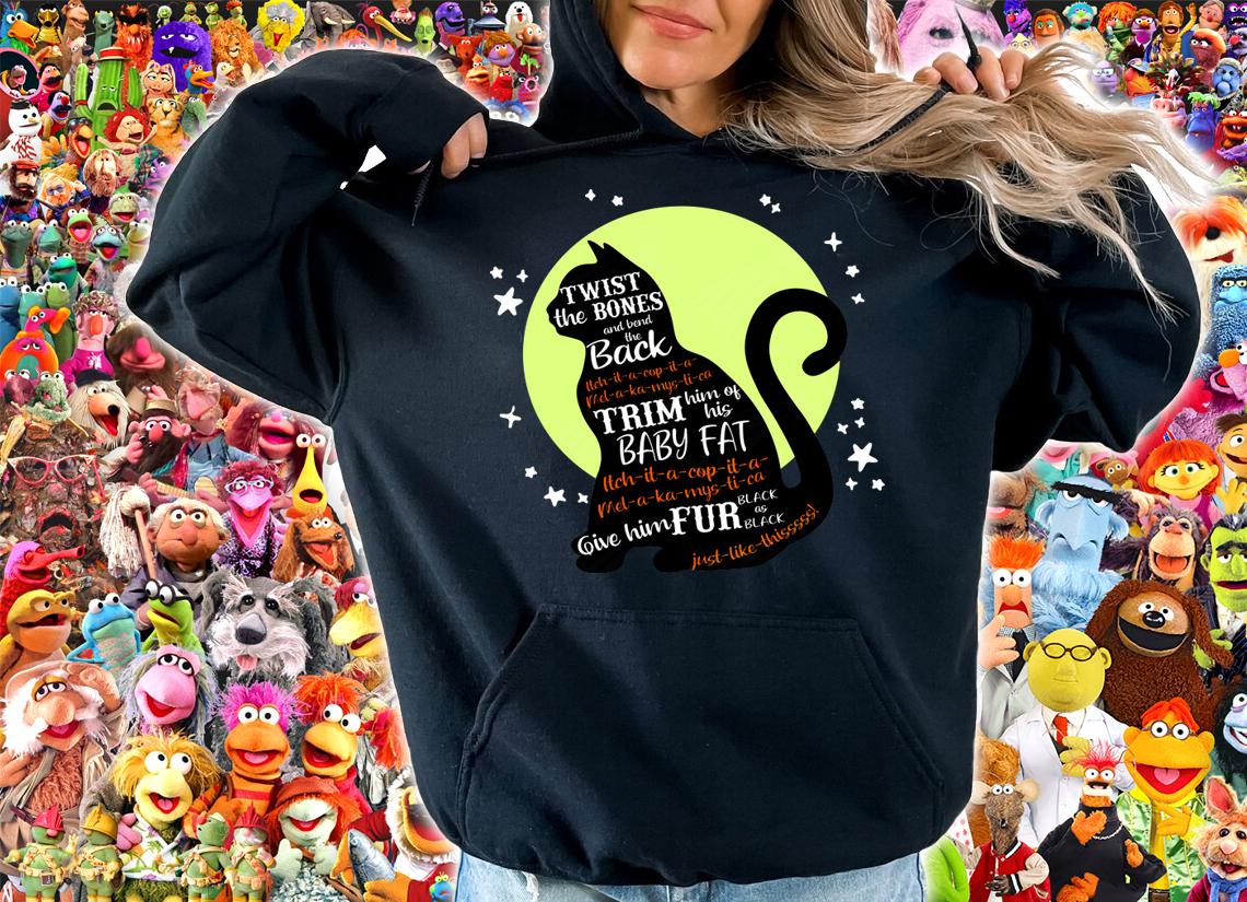 Hot Halloween Black Cat Twist The Bones And Bend The Back t-shirt hoodie
