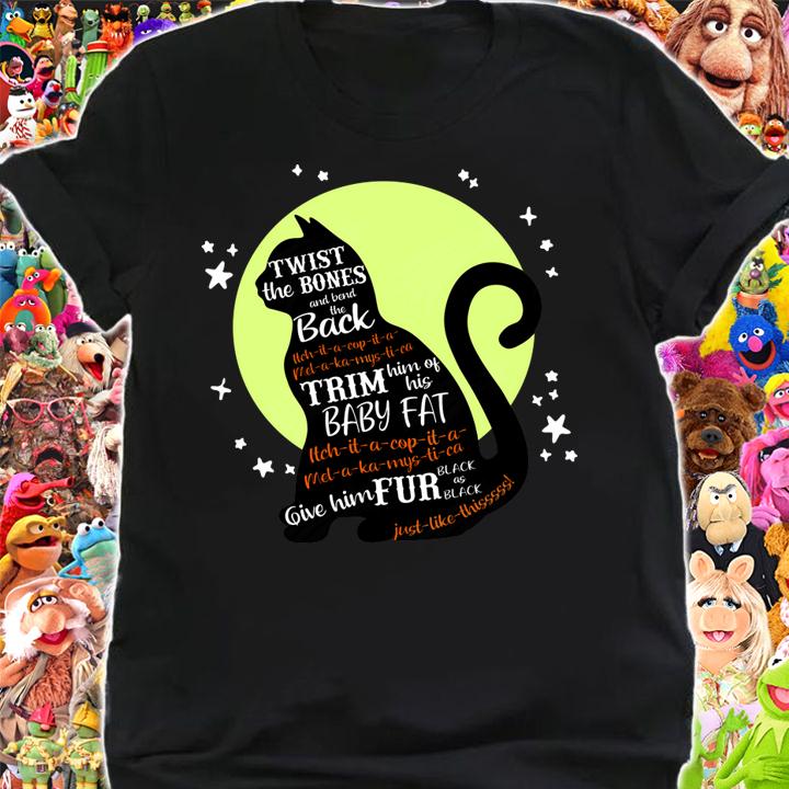 Hot Halloween Black Cat Twist The Bones And Bend The Back t-shirt shirt