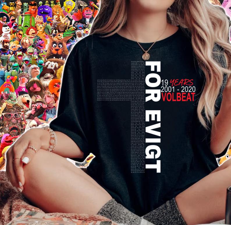 Lyric For Evigt 19 years 2001 2020 Volbeat Cross Jesus t-shirt woman shirt