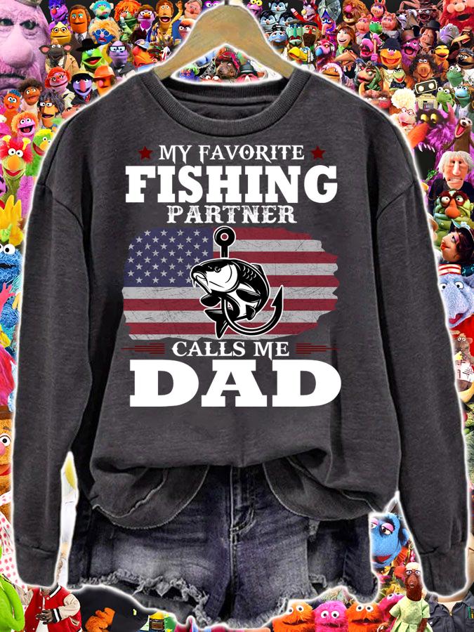 My Favorite Fishing Partner Calls Me Dad Fishing Dad t-shirt sweatshirt