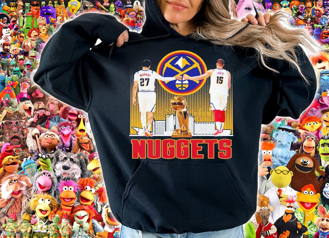 Denver Nuggets Jamal Murray and Nikola Jokic signatures t-shirt hoodie