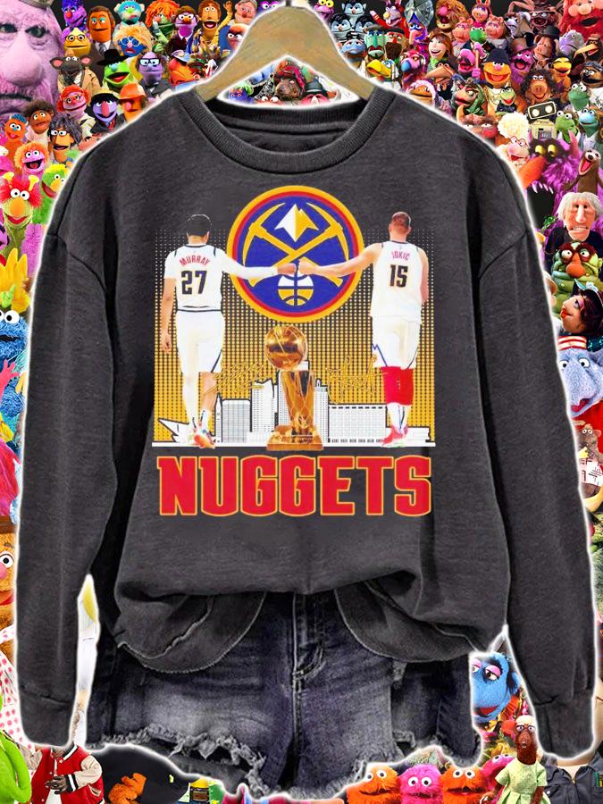 Denver Nuggets Jamal Murray and Nikola Jokic signatures t-shirt sweatshirt