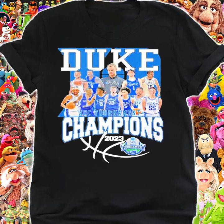 Duke ACC Tournament Champions 2023 Signatures t-shirt shirt