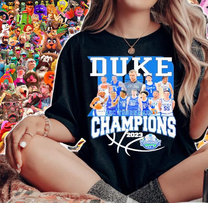 Duke ACC Tournament Champions 2023 Signatures t-shirt woman shirt