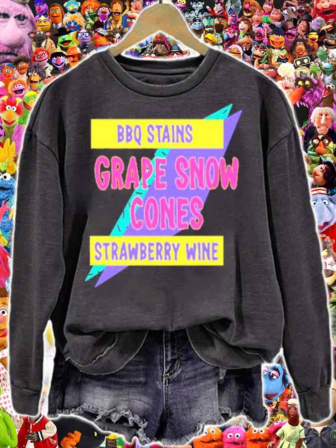 BBQ Stains Grape Snow Cones Strawberry Wine Shirt t-shirt sweatshirt