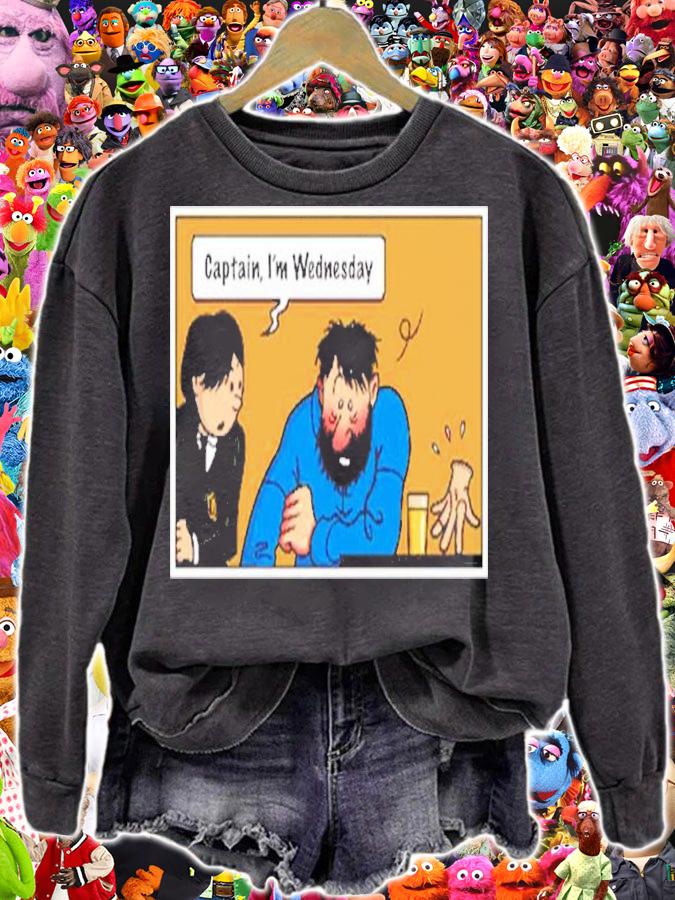 Captain I'm Wednesday Funny Shirt t-shirt sweatshirt