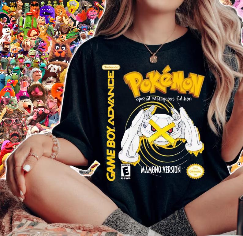 Gameboy Pokemon METAGROSS shirt t-shirt woman shirt