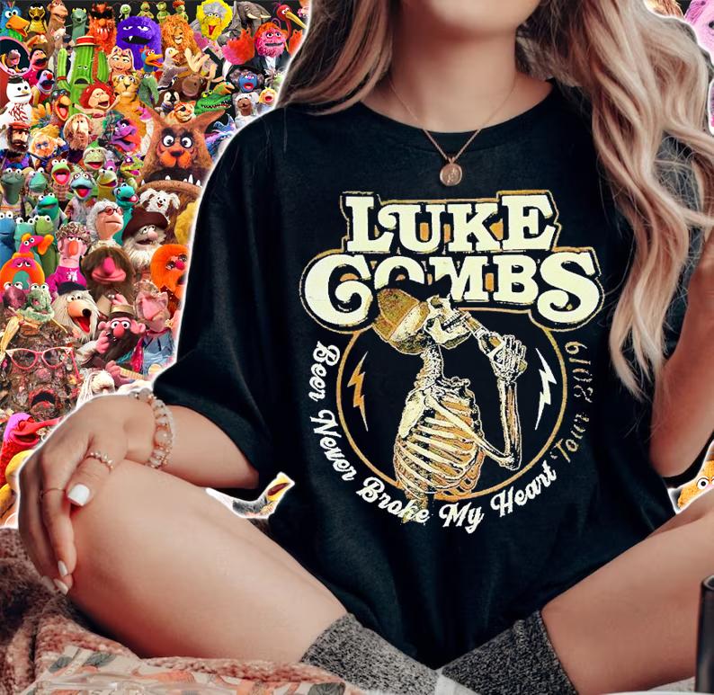 Luke Combs beer never broke my heart tour 2019 shirt t-shirt woman shirt