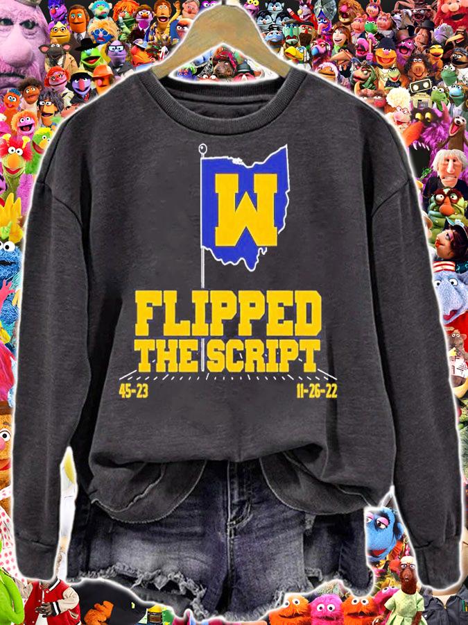 Michigan Football Flipped The Script Shirt t-shirt sweatshirt