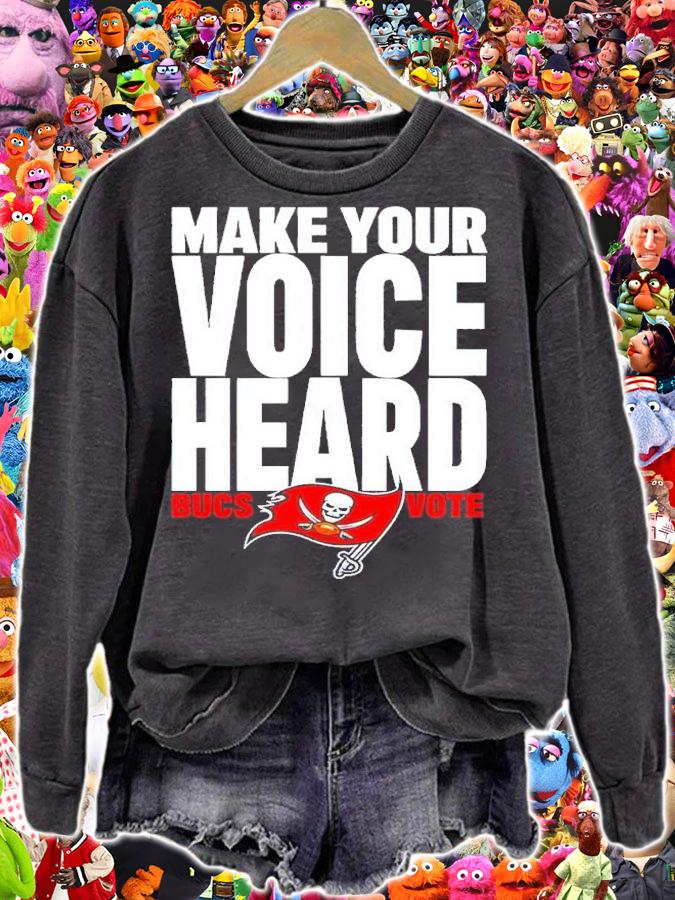 Make your voice heard Bucs vote shirt t-shirt