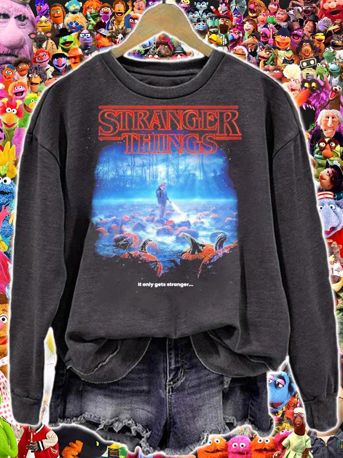 Stranger Things Pumpkin Field It Only Gets Stronger shirt t-shirt