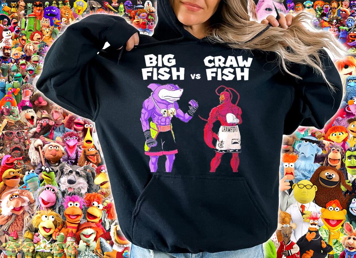 Big fish vs craw fish shirt t-shirt