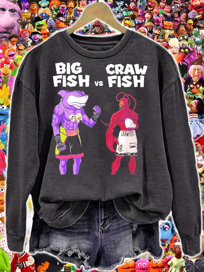 Big fish vs craw fish shirt t-shirt