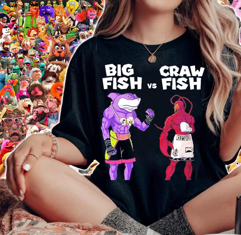 Big fish vs craw fish shirt t-shirt