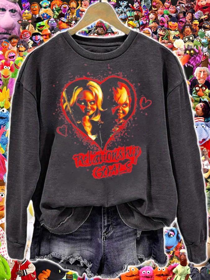 Child's Play Chucky And Tiffany Relationship Goals T-Shirt t-shirt sweatshirt