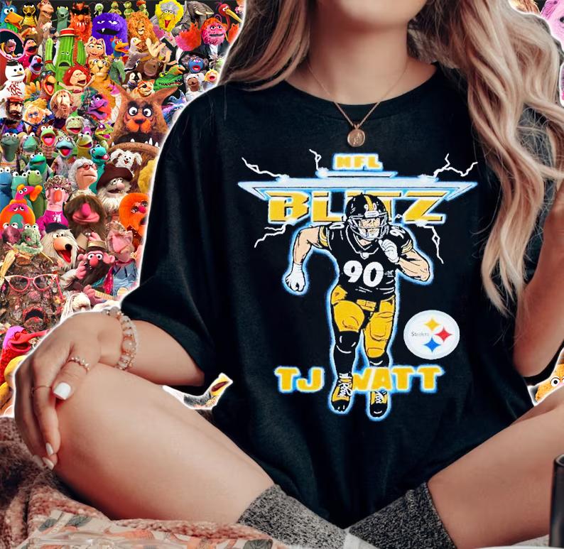 NFL Blitz Steelers TJ Watt shirt t-shirt woman shirt