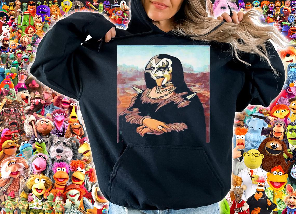Rock N Roll Band Kiss Halloween Mona Lisa Painting Shirt t-shirt