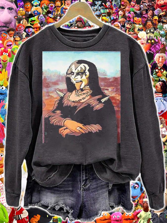 Rock N Roll Band Kiss Halloween Mona Lisa Painting Shirt t-shirt