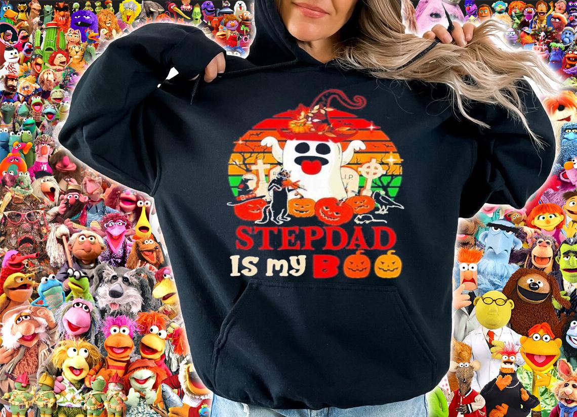 Stepdad Is My Boo Halloween Scary Pumpkins Boo Ghost Vintage Shirt t-shirt hoodie