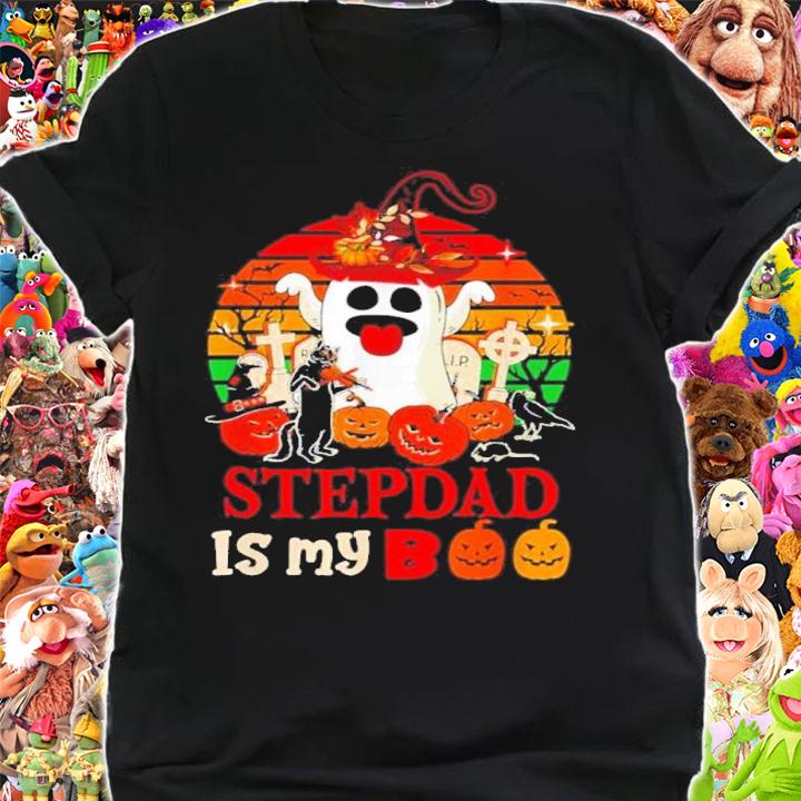 Stepdad Is My Boo Halloween Scary Pumpkins Boo Ghost Vintage Shirt t-shirt shirt