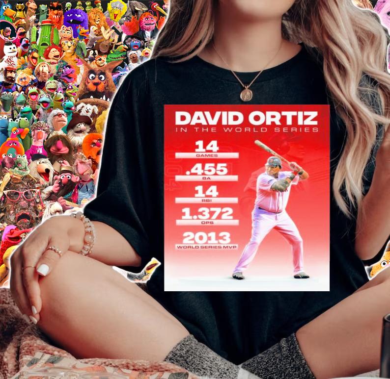 David Ortiz Big Papi Boston Red In The World Series Shirt t-shirt woman shirt