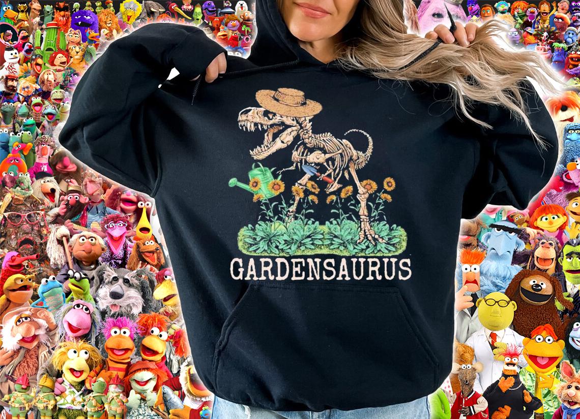 Dinosaur Trex Garden Tools As Gardensaurus Funny Gardener T-Shirt t-shirt