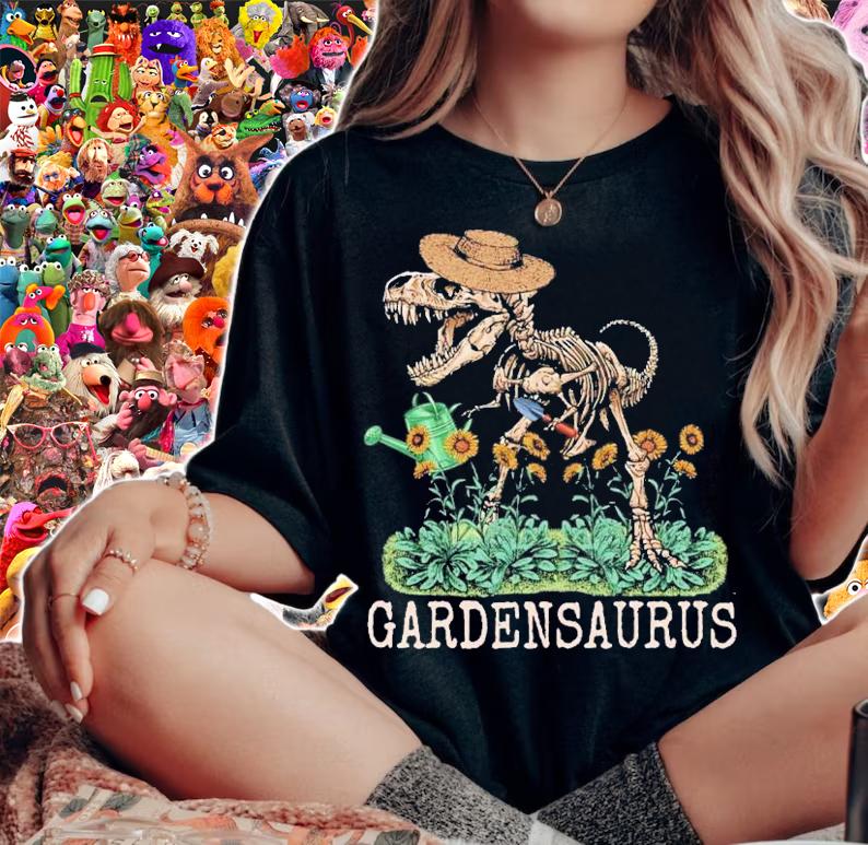 Dinosaur Trex Garden Tools As Gardensaurus Funny Gardener T-Shirt t-shirt