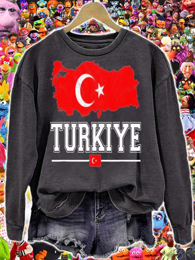 Flag Souvenir And Turkish Map Distressed Turkiye T-Shirt t-shirt sweatshirt