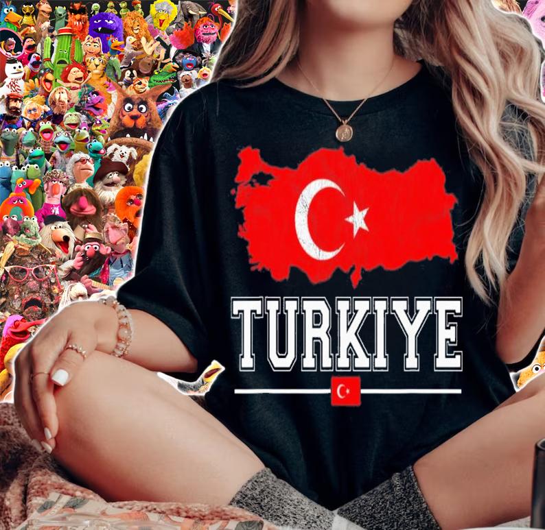 Flag Souvenir And Turkish Map Distressed Turkiye T-Shirt t-shirt woman shirt