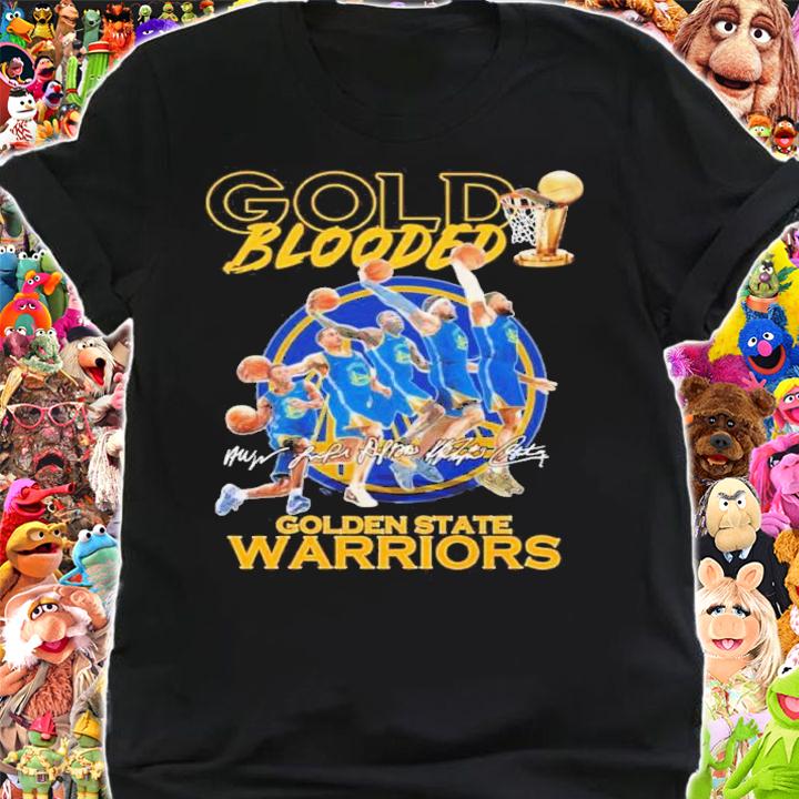 Gold Blooded Golden State Warriors Signatures Shirt t-shirt shirt