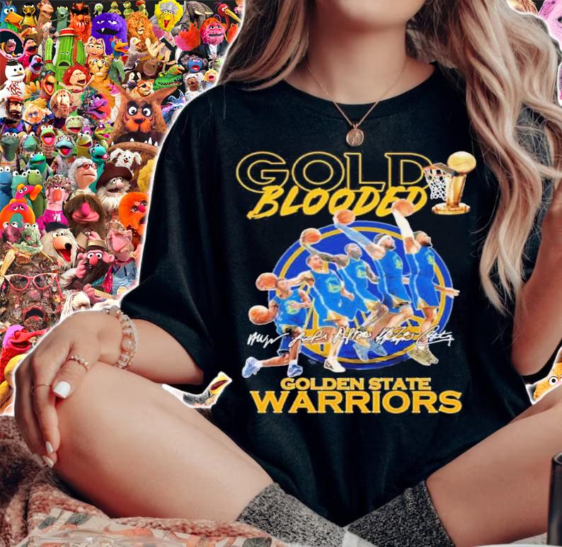Gold Blooded Golden State Warriors Signatures Shirt t-shirt woman shirt