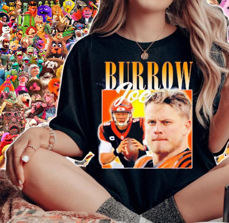 Joe Burrow NFL Cincinnati Bengals Vintage 90s Shirt t-shirt woman shirt