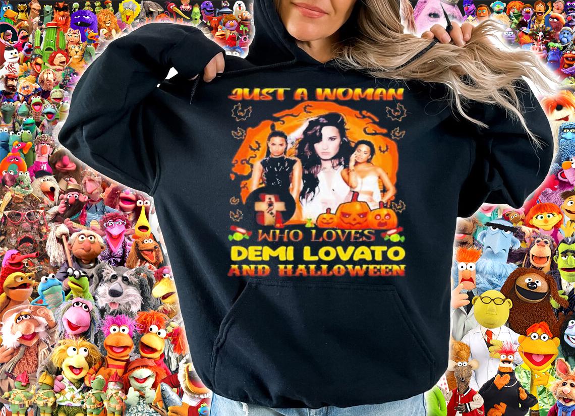 Just A Woman Who Loves Demi Lovato And Halloween Shirt t-shirt hoodie