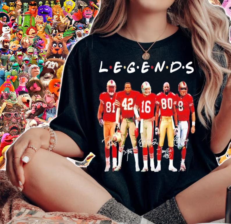 San Francisco 49ers Legends signatures shirt t-shirt woman shirt