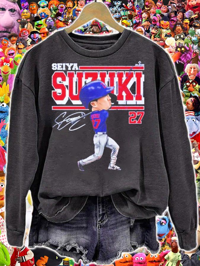 Seiya Suzuki Chicago C Cartoon Baseball Signatures Shirt t-shirt