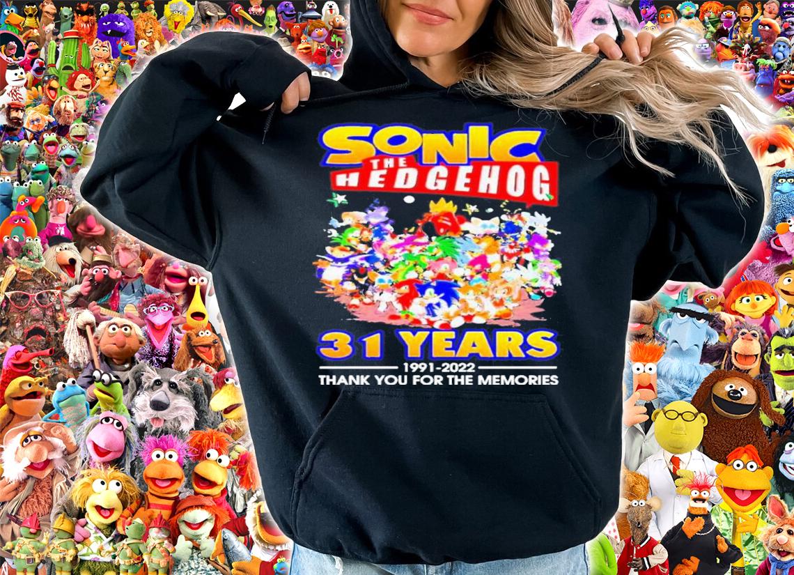 Sonic The Hedgehog 31 Years 1991-2022 Thank You For The Memories Shirt t-shirt hoodie