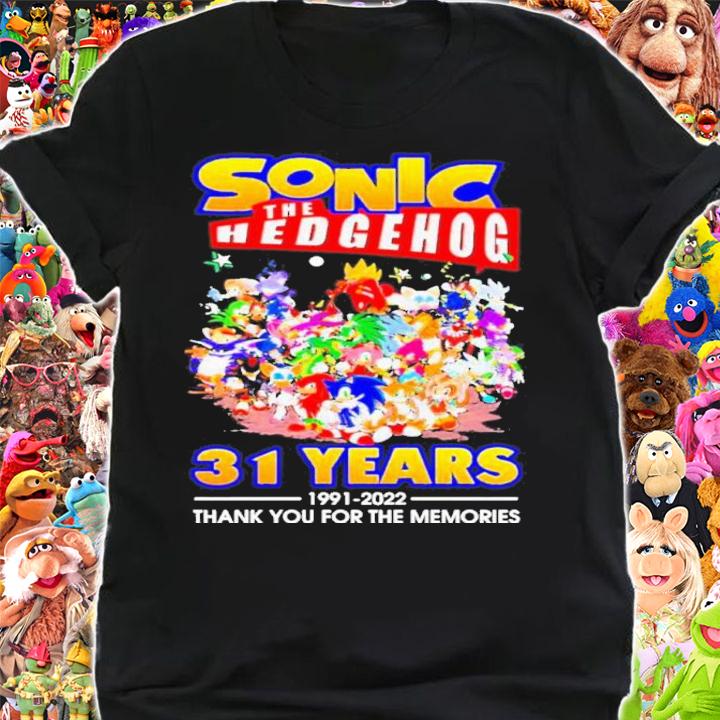 Sonic The Hedgehog 31 Years 1991-2022 Thank You For The Memories Shirt t-shirt shirt