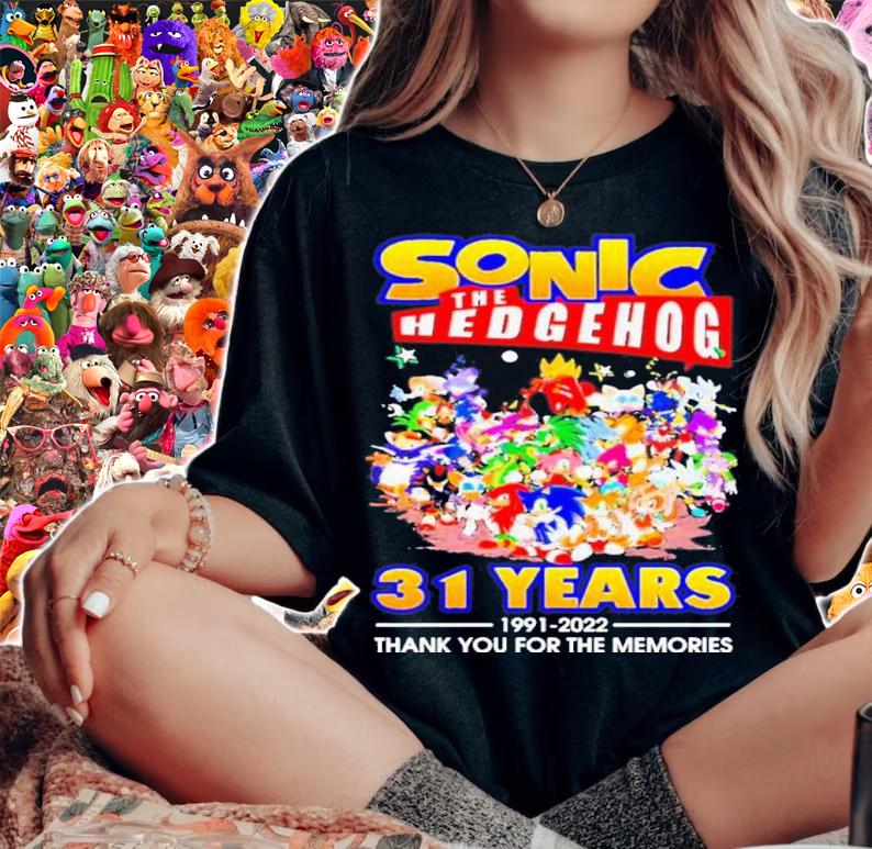 Sonic The Hedgehog 31 Years 1991-2022 Thank You For The Memories Shirt t-shirt woman shirt