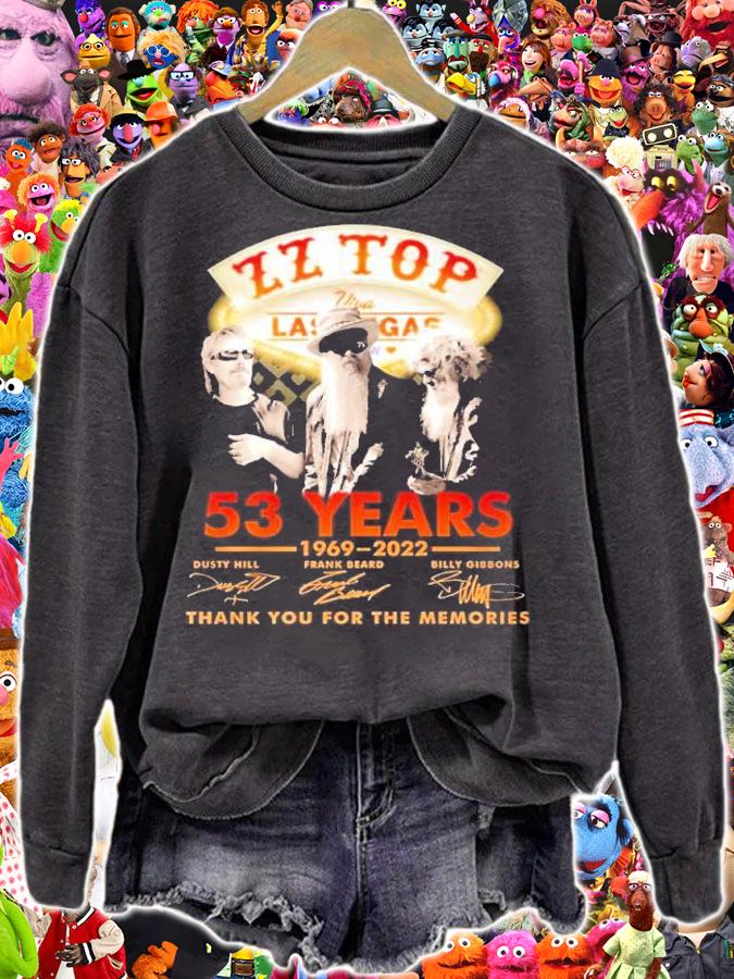 Zz Top 53 years 1969 2022 thank you for the memories shirt t-shirt sweatshirt