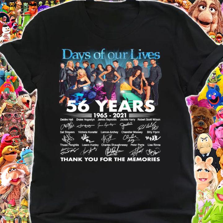 Days Of Our Lives 56 Years Of 1965-2021 Signatures t-shirt