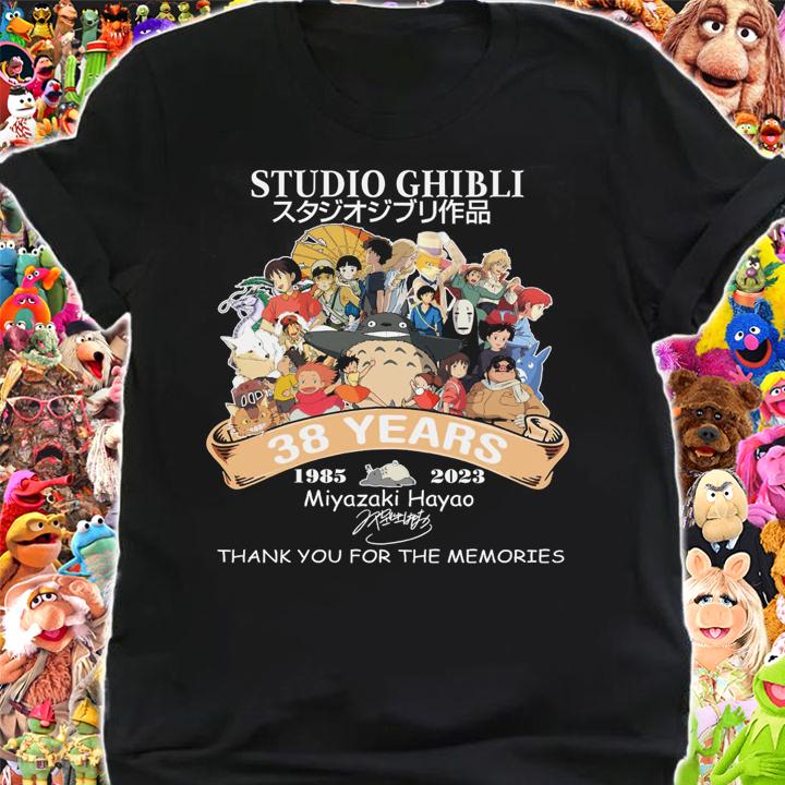 Studio Ghibli 38 Years 1985-2023 thank you for the memories signature t-shirt