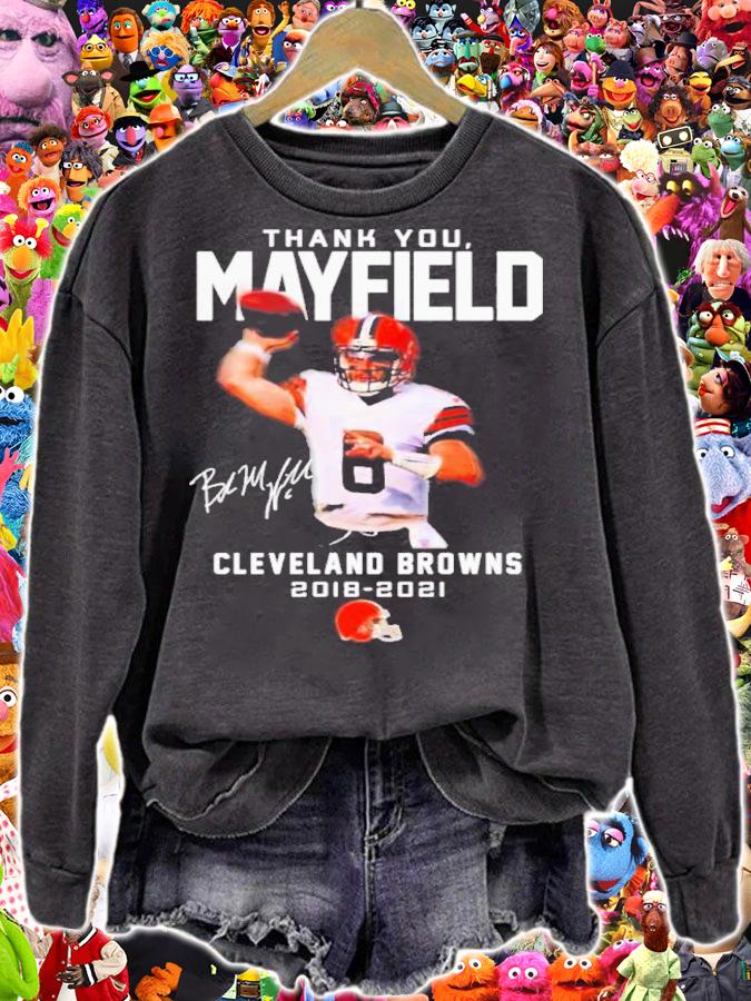 Thank You Mayfield Cleveland Browns 2018-2021 Signatures Shirt t-shirt